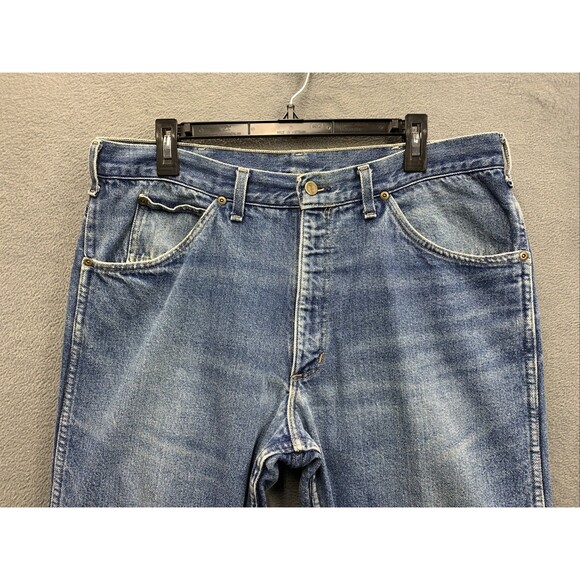 Carhartt Flannel Lined Darkstone Denim Jeans ACTUAL 36x28 Work Relaxed Fit Pants - Picture 2 of 16